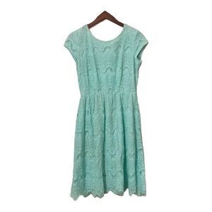 Rods Western turquoise lace midi‎ dress